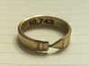 Pencil Ring, Size 5 3d printed Customized on the inside of the band with a word-count.