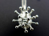 Cannabis Trichome Pendant - Nature Jewelry 3d printed Trichome pendant in silver