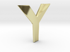 Distorted letter Y 3d printed 