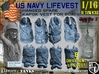 1/16 USN Hanged Kapok Lifevest Set1 3d printed 