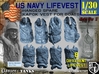 1/30 USN Hanged Kapok Lifevest Set1 3d printed 