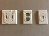 Transformers Faction Symbol Dual Switch Plate 3d printed All the Transformers-Themed Fixtures, in white strong and flexible