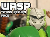 Wasp Face (Titans Return) 3d printed Black Acrylate print on customized Waspinator body.
