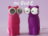 Kitty Cat Earbud Storage Case 3d printed The kitty cat and puppy dog Bud-Es shown here in pink and purple.