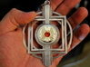 Deco amulet. 3d printed Pendant with centerpiece and crystal