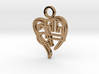 Personalised Greek Pattern Heart Charm 3d printed Personalised Greek Pattern Heart Charm