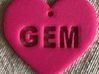 Heart Name Tag Medium (2") 3d printed 