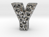 Voronoi Letter ( alphabet ) Y 3d printed 