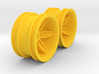 M-Chassis Wheels - Coffin Spokes - +6mm Offset 3d printed 