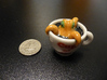 Joe the Octopus 3d printed Coated Full Color Sandstone Cup o' Joe next to a standard US quarter