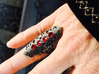 BlakOpal Gothic Filligree Ring - size 8 3d printed Completed ring