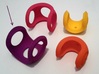 Creased Dual Sphericon Puzzle: half outer shell 3d printed disassembled