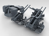 1/350 4.7" MKXII CPXIX Twin Mount x3 25º 3d printed 3d render showing set