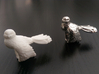 Owl Ring Size 51 (16,3) 3d printed White Strong and Flexible and Rhodium Plated