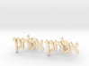 Hebrew Name Cufflinks - "Elchonon" 3d printed 