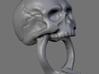Skull Ring (size 7) 3d printed Clay render