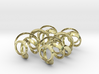 Swirl 3 - Pair of earrings in cast metal 3d printed 