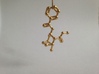 Cocaine Molecule Necklace Keychain 3d printed Cocaine molecule in Polished Gold Steel