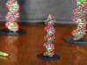 DNA Molecule Model Upright 3d printed DNA Molecule Model "Genetics" Vertical, in Size Standard, printed in Full Color Sandstone