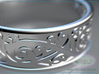 Maori Kowhaiwhai Design Ring - US Size 10 (19.9mm) 3d printed Closeup Raytraced DOF render simulating polished silver material