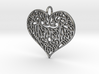 Beautiful Romantic Lace Heart Pendant Charm 3d printed 