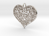 Beautiful Romantic Lace Heart Pendant Charm 3d printed 