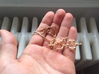 Estrogen (female sex hormone) Necklace Keychain 3d printed Estrogen molecule in Polished Gold Steel