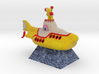 Yellow Submarine in Full Color Sandstone 3d printed Yellow Submarine sitting on a pyramid (movie scene)