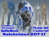 3 inch BattleMech Hatchetman in Parts 3d printed 