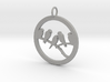 Birds In Circle Pendant Charm 3d printed 