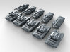 1/700 Scale Russian Modern Tank Set 3 3d printed 3d render showing product detail