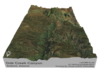 Oak Creek Canyon Map: 7"x12" 3d printed 