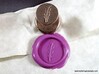 Quill Pen Wax Seal 3d printed Quill Pen Wax Seal in stainless steel with impression in Lavender wax