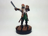 Half Elf Pirate 3d printed Painted with acrylic paints on a custom 1 inch base.