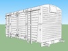 BR/LMS 12 ton Pallet Van body, no roof - 4mm scale 3d printed LMS 12ton Experimental Pallet Van CAD image