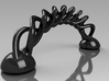 Curved Triple Helix 3d printed Glossy  Black