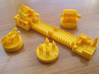 Base Catan Orange Piece Set 3d printed Base set of tokens and knights expansion tokens