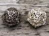 Thorn d20 3d printed In stainless steel vs silver.