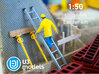 1:50 4M Leiter / Ladder / Escalera 3d printed Stainless Steel