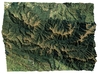 Ruahine Range Map: 8.5"x11" (100k) 3d printed 