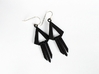 Geometric Earrings - Modern Dangle Earrings 3d printed Geometric Earrings in Black