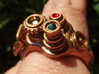 Retro movie camera Ring (Light type) 3d printed Incorporating synthetic gem.