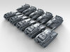 1/600 Israeli Merkava IID MBT x10 3d printed 3d render showing product detail