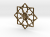 Modern Geometric Floral Pendant Charm 3d printed 