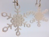 Ice Snowflake Earrings 3d printed Pair of "Ice" Snowflake Earrings in White Strong & Flexible Polished