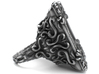 Keyhole Baroque - Huge Detailed Ring S. Silver 3d printed It is available on aged silver here: https://shop.pj3dartist.com/products/keyhole-baroque-detailed-huge-ring
