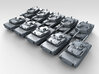 1/600 US M1 Abrams Main Battle Tank x10 3d printed 3d render showing product detail