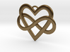 EverHeart necklace 3d printed Ever-Heart necklace - Bronze