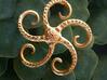 Starfish pendant 3d printed The starfish pendant in matt goldplated stainless steel