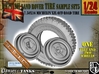 1-24 Land Rover 750x16 Tire And Wheels Sample Set5 3d printed 